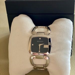 Gucci Silver and Black Women's Watch